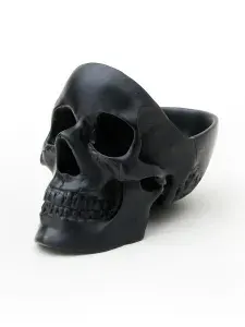 Органайзер для мелочей Skull шкатулка-череп для украшений пластиковый многофункциональный декор для дома черный