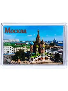 Магнит на холодильник пластиковый Москва