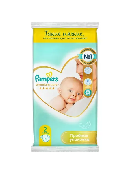 Подгузники детские одноразовые Premium Care Pampers Памперс…