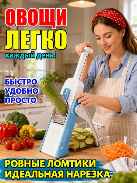 Овощерезка многофункциональная с контейнером