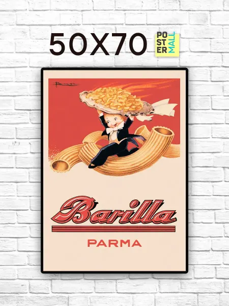 Poster Mall Постер на стену Винтажный Ретро реклама Barilla 50х70