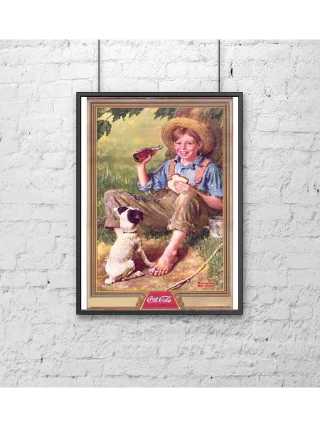 Poster Mall Постер на стену Винтажный . Ретро реклама Coca-Cola 50х70
