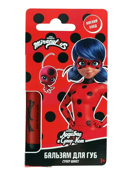 Miraculous Бальзам для губ для девочек увлажняющий 3+ Леди Баг 3,5г