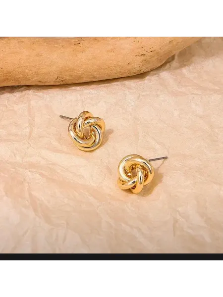ANFISA JEWELRY Серьги конго пусеты кольца большие бижутерия под золото