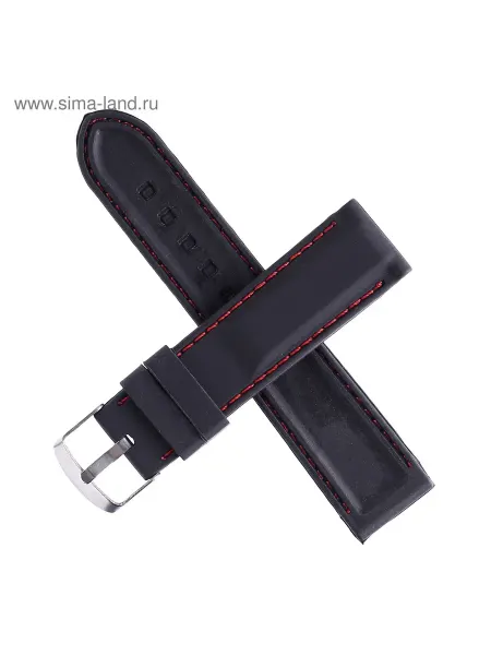 Официальный представитель "Соломон" Ремешок для часов "Соломон" 20 мм, силикон, l-20 см, черный