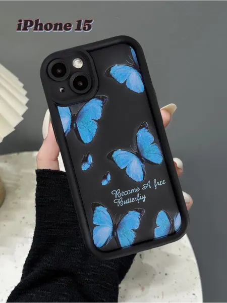 OLLISHOP Чехол на iPhone 15 с принтом бабочки