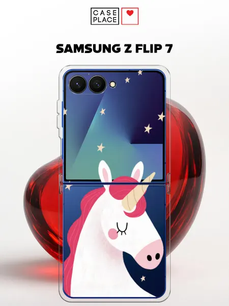 Case Place Чехол на Samsung Z Flip 7 единорог