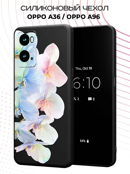 PBl store Чехол на OPPO A36 OPPO A96 с принтом Цветы