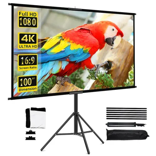 100" белый экран для проектора,без складок,складной штатив
