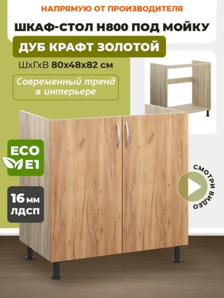 ECO кухни Шкаф кухонный 80 см под мойку