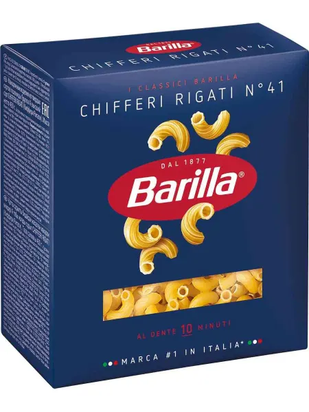 Макаронные изделия Barilla Chifferi Rigati n.41, из твёрдых