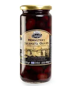Delphi Маслины Каламата с косточкой в рассоле, 480 г, Греция