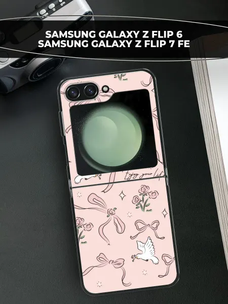 Samsung Чехол на Galaxy Z Flip 6 Z Flip 7 FE с бантиками