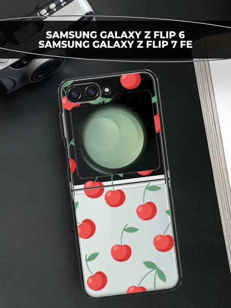 Samsung Чехол на Galaxy Z Flip 6 Z Flip 7 FE с вишней