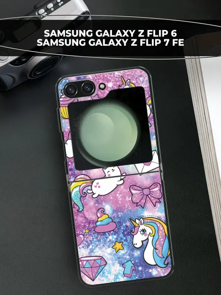 Samsung Чехол на Galaxy Z Flip 6 Z Flip 7 FE единорог