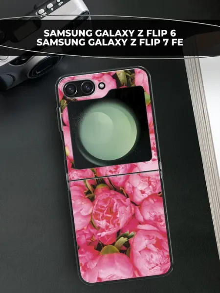 Samsung Чехол на Galaxy Z Flip 6 Z Flip 7 FE пионы