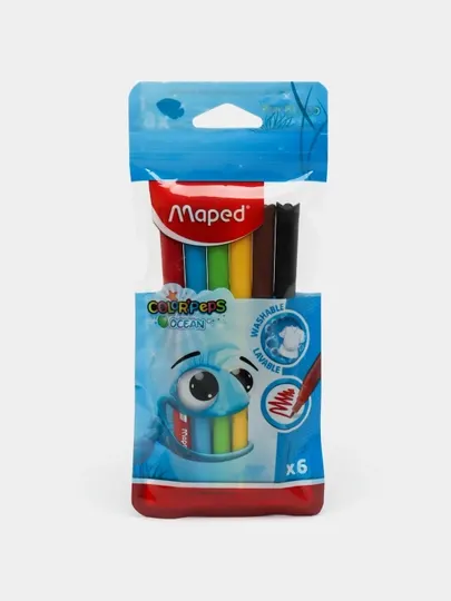 Фломастеры "Maped" 6 цветов, Ocean 845723