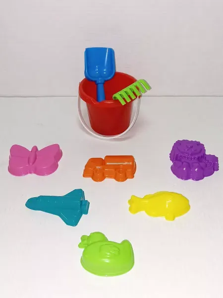 POLTOYS Набор игровой для песочницы детский ведерко 9см 6 формочек