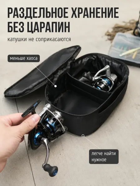 Белый камень Сумка для катушек рыбацкая органайзер рыболовный