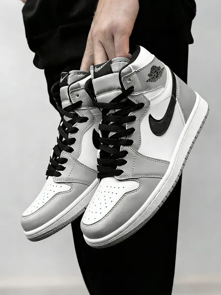 VGG баскетбольные кроссовки демисезонные AJ 1 High Smoke Grey