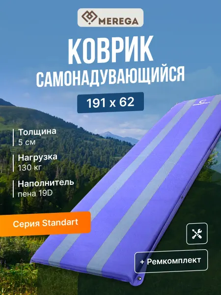 СЛЕДОПЫТ Коврик туристический самонадувающийся матрас для палатки