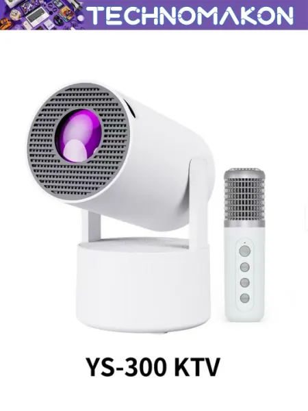Караоке проектор для фильмов, домашний, HD, Android, Wi-Fi 6, bluetooth, смарт проектор