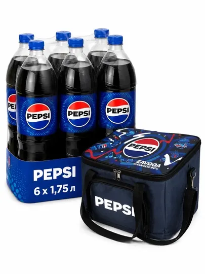 Pepsi 1,75 л х 6 штук, в подарок термосумка