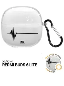 Чехол на Xiaomi Redmi Buds 6 Lite с принтом "Умер" прозрачный