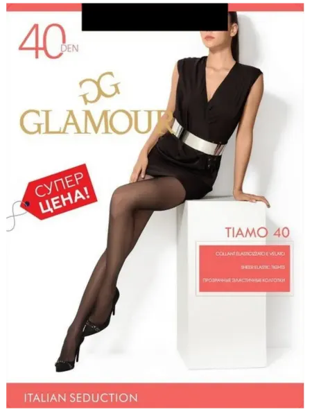 Glamour колготки капроновые Колготки Tiamo 40, NERO