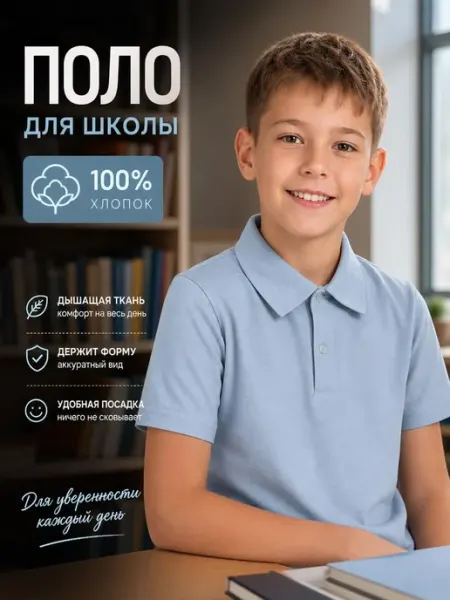 LIDEKO kids футболка поло в школу
