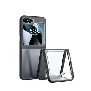 Чехол для Samsung Galaxy Z Flip 6 с прозрачной матовой задней панелью WLONS