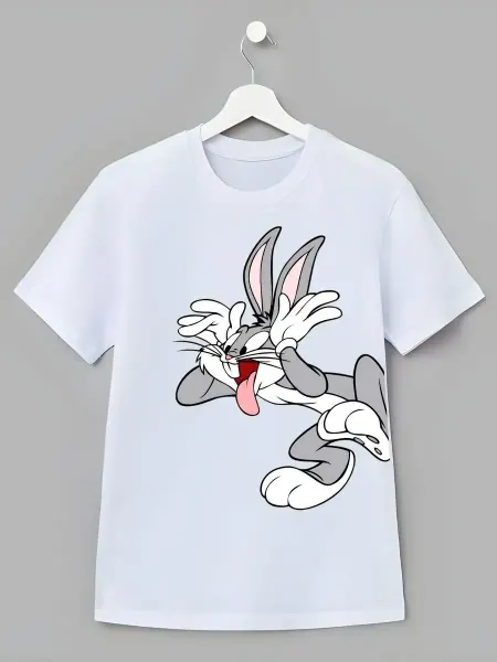 Nuobi Kids Детская футболка Багз Банни Looney Tunes мультяшный принт