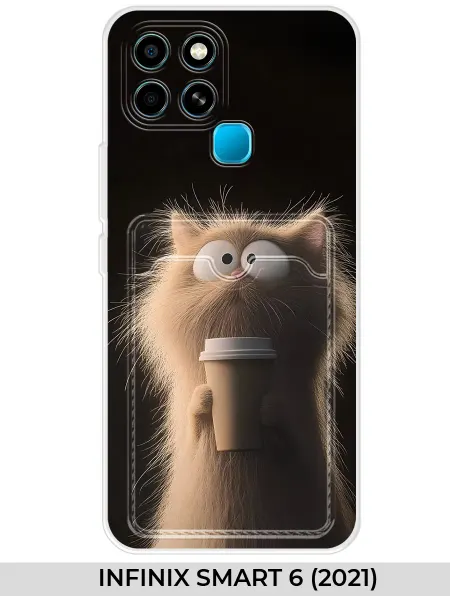 Infinix Чехол с карманом на SMART 6 (для Инфиникс Смарт 6)