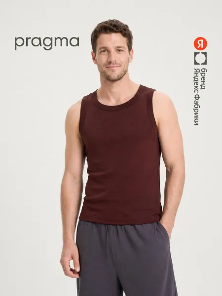 Pragma Майка домашняя из хлопка, шоколадный