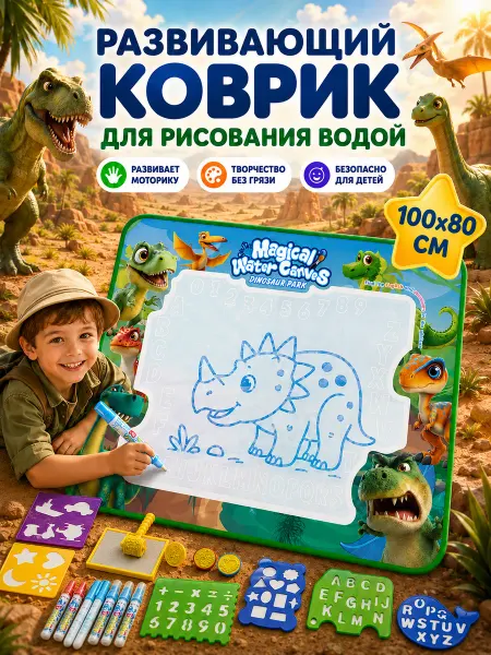 Riaven Развивающий коврик для рисования водой