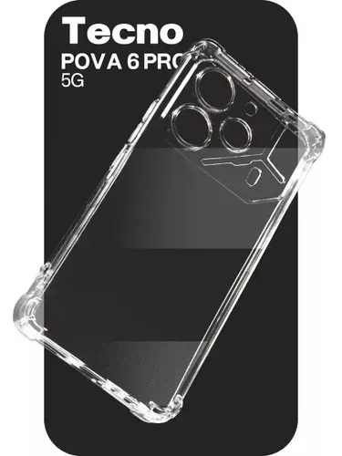 Прозрачный чехол на Tecno Pova 6 Pro с защитой камеры