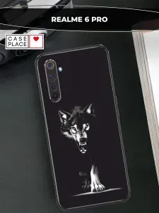 Силиконовый чехол на Realme 6 Pro / Реалми 6 Про волк