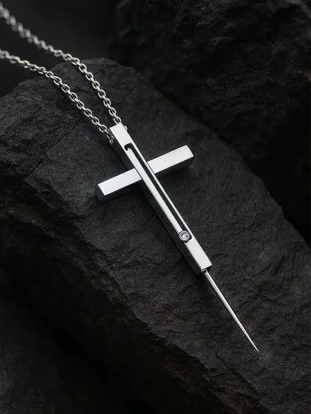LAWE Кулон на шею с иглой Secret Awl из нержавеющей стали 55 см