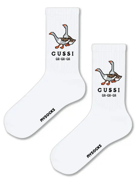 MySocks Носки с принтом Гучи Гуси Гусси Gucci Ga Ga Ga