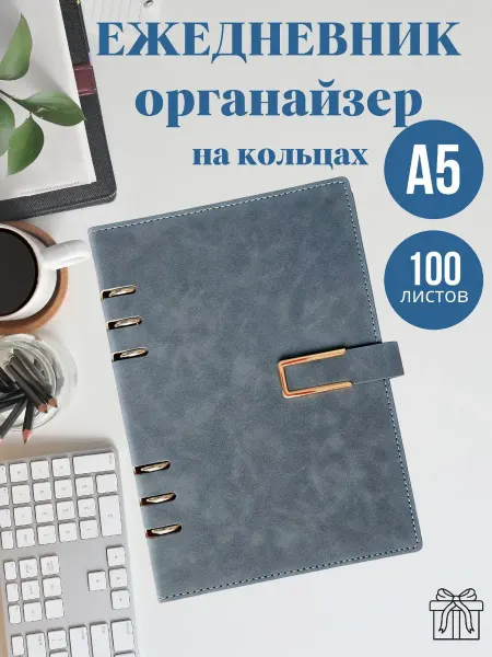 Ежедневник блокнот-органайзер на кольцах