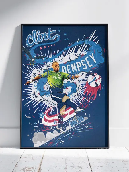 HEAVEN POSTER Плакат Капитаны Футбол (Клинт Демпси - Clint Dempsey 1) A3