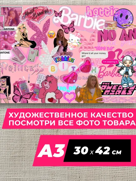 Y2K Fun Постер Y2K на стену 2000х годов 15 A3