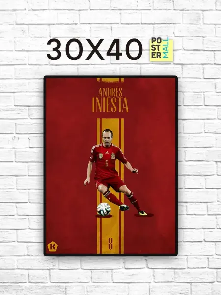 Poster Mall Постер на стену Футбол - Андрес Иньеста 30х40