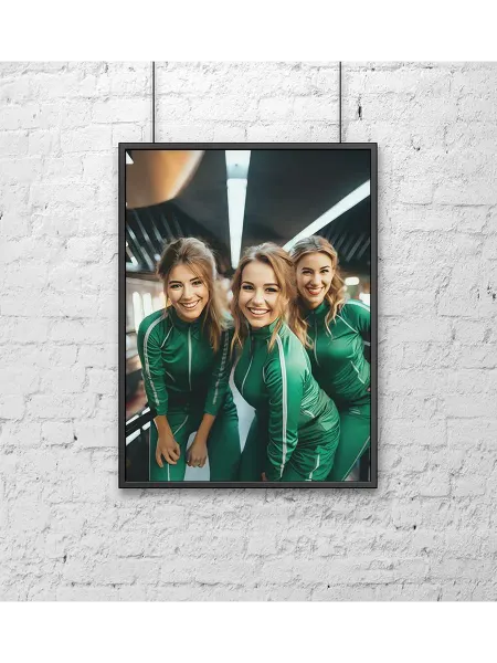 Poster Mall Постер на стену Фитнес - девушки в фитнес зале 30х40