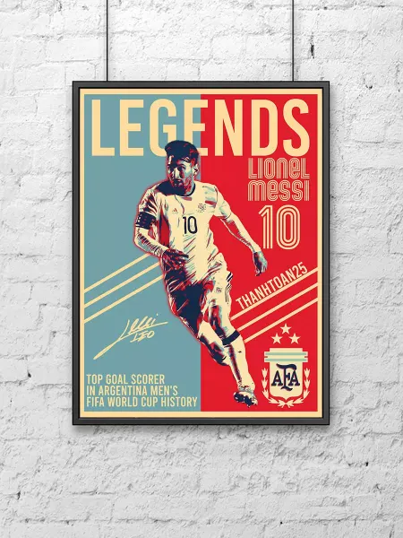 Poster Mall Постер на стену Футбол - Лионель Месси 30х40
