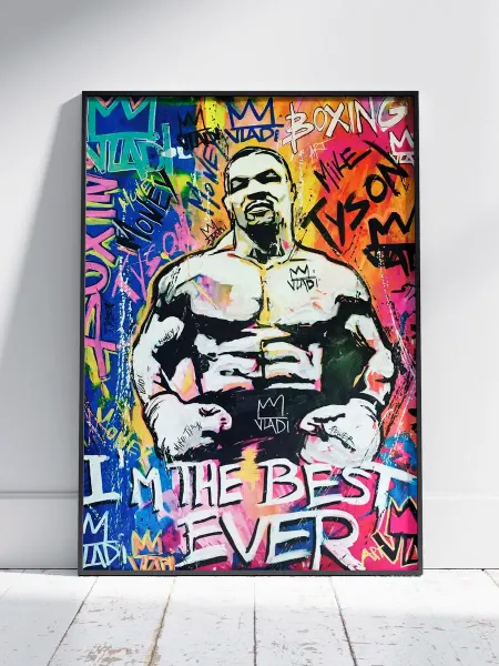 HEAVEN POSTER Плакат Легенды Бокса (Майк Тайсон - Mike Tyson 5) A3