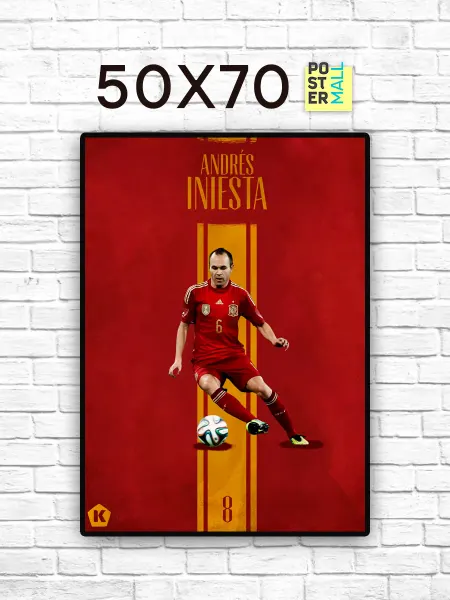 Poster Mall Постер на стену Футбол - Андрес Иньеста 50х70