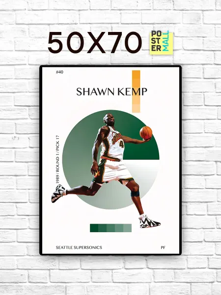Poster Mall Постер на стену Баскетбол - Шон Кемп 50х70