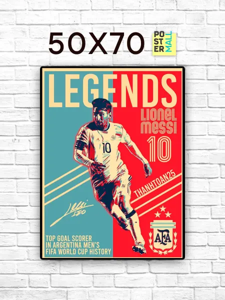Poster Mall Постер на стену Футбол - Лионель Месси 50х70