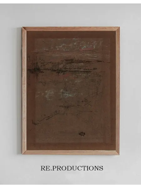 Re.productions Постер Sunset, in Red and - James Abbott McNeill Whistler